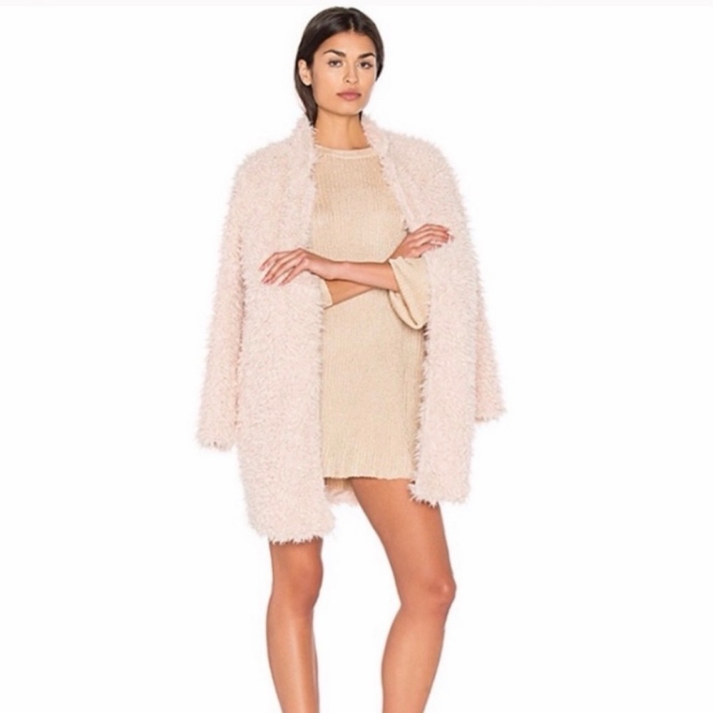 Audrey 3+1 Soft Cream Faux Fur Coat